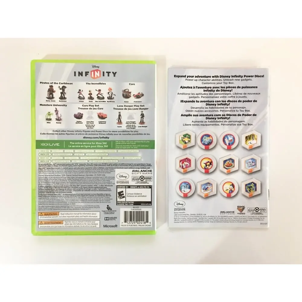 Disney Infinity (Microsoft Xbox 360, 2013) Box & Manual Only, No Game Disc